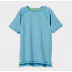 Boys' Size L (12/14) Quick Dry UPF 50+ Short Sleeve Swim T-Shirt - all in Motion